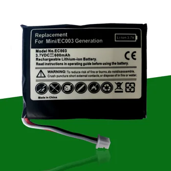 5VNT/DAUG 600mAh Baterija, IPOD MINI EC003 EC007 4GB 1st 2nd Gen Batterie Akumuliatoriai AKKU