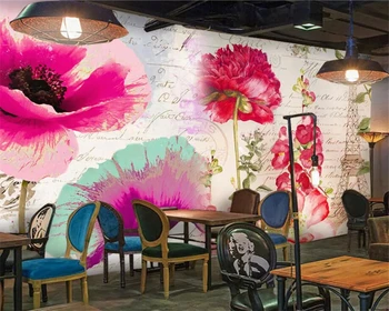 Beibehang Užsakymą tapetai Paryžiaus Bokšto gėlių sienos estetinės meno Nordic minimalistinio TV foną, sienų apdaila 3d tapetai