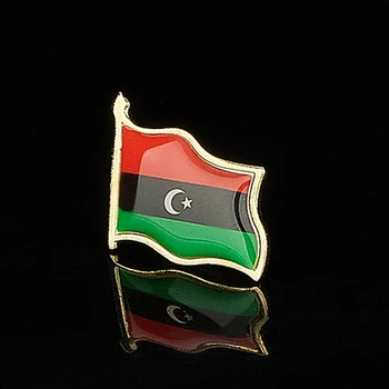 Afrikos Valstybė Libija Emalio Sagės Metalo Atlapas Pin Ženklelis Mielas Nacionalinės Sagės Papuošalai Dovana