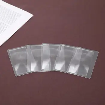 5vnt/set Nešiojamų 3X Kredito Kortelės Formos Magnifiers didinamasis stiklas Skaidrus Plastiko Didinamąjį Frenelio Lęšio Optinės Priemonės