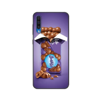 Juoda tpu Case For Samsung Galaxy A50 50S A30S A10 A01 A11 A21S A31 A41 A51 A71 M21 M30S S10 LITE Padengti Šokoladinis Pienas Milka