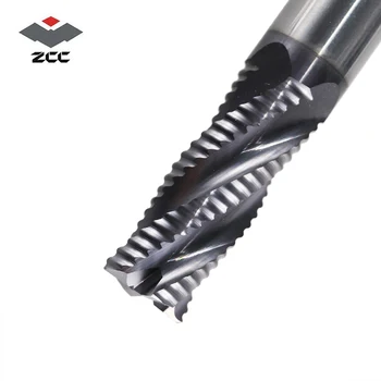 2vnt/daug ZCCCT GM-4W kietas volframo plieno 4 fleita roughing padengtas pabaigos mills cnc frezavimo cutter metalo grubaus apdirbimo HRC45