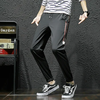 Prakaito kelnės vyrams, Atsitiktinis pants mens jogger naujų korėjos versija didelio dydžio kelnes sweatpants