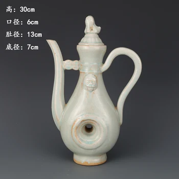 Antikvariniai SongDynasty porceliano arbatinukas,Shadow spalvos jūros vandens dėvėti širdies puodą,Rankomis dažyti amatų,a &puošmena,Nemokamas pristatymas