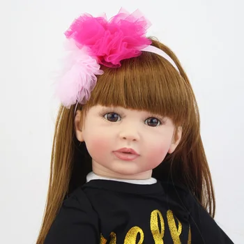 60cm Silikono Vinilo Reborn Baby Lėlės, Žaislai Mergina Išskirtinį Princesė Mažylis Gyvas Kūdikiams, Vaiko Gimtadienio Dovana Žaisti Žaislų Namai