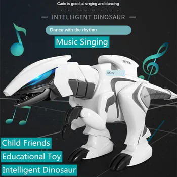 Vaikščioti, Dainuoti angliškai Elektros Dinozaurų Robotas Žaislas Vaikų Švietimo Žaislas berniukas geriausia dovana Protingas rc Dinozauro Modeliavimo