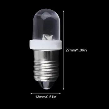 Lengvas 30mA Mažas energijos suvartojimas E10 Lizdas LED Varžtas Bazė Indikatoriaus Lemputė Šalta Balta 24V DC maitinimo Įtampa