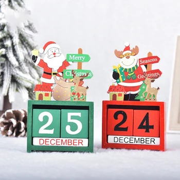 1pc Kalėdų Kalendorių Linksmų Namuose Naujųjų Metų Dovanos Santa Claus Lėlės Apdaila