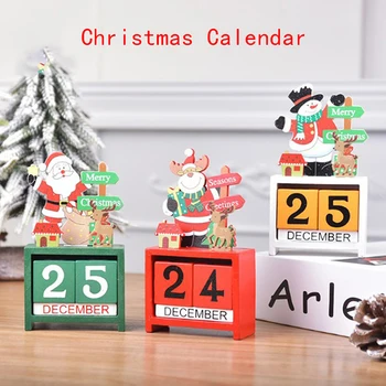 1pc Kalėdų Kalendorių Linksmų Namuose Naujųjų Metų Dovanos Santa Claus Lėlės Apdaila