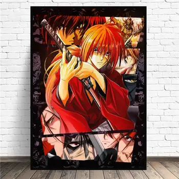 Ronin Kenshin Samurajus XAnime Menas Spausdinti Modernus Plakatas Sienos Nuotraukas Kambarį Dekoro