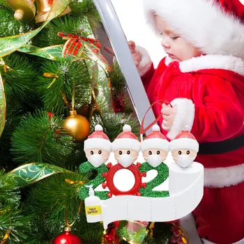 Asmeninį Pakabukas Kalėdų Papuošalai Mini Mielas Lėlės Apdailos Pakabukas Su Kauke Ir Kalėdų Skrybėlę
