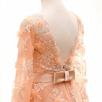 VKBRIDAL Motina nuotakos Suknelės Vestuvėms Elegantiškas ilgomis Rankovėmis Appliques Puošnios Gėlės Kelio Ilgis Vestidos de Madrina