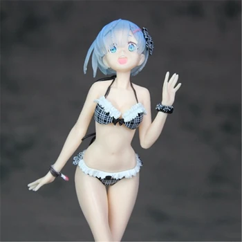 Anime Re:Gyvenimas kitame pasaulyje nuo nulio Rem Seksualus maudymosi kostiumėlį Ver. PVC Veiksmų Skaičius, Kolekcines, Modelį, Žaislai, Lėlės 22cm