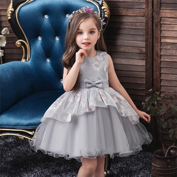 2020 M. Vaikų Tutu Vestuvių Suknelė Kūdikių Mergaičių Lankas Princesė Suknelė Vasaros Bamblys Vaikams Gimtadienio Sleeveles Gėlių Vaikai Suknelės