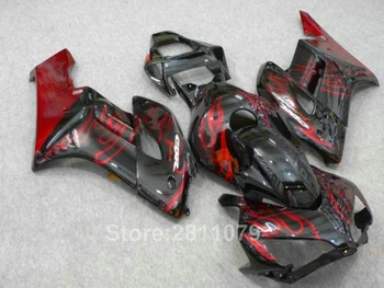 Įpurškimo pelėsių populiariausi lauktuvės komplektas Honda CBR1000RR 04 05 raudona liepsna juodi purvasargiai nustatyti CBR1000RR 2004 m. 2005 m GB47