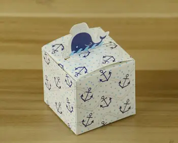 Didmeninė 3000pcs Mielas Gyvūnų Saldainių Dėžutė Baby Dramblys Traukinio Delfinų Antis Saldainių Dėžutė Baby Shower Saldainių Dėžutė Šokolado Dovana wrap