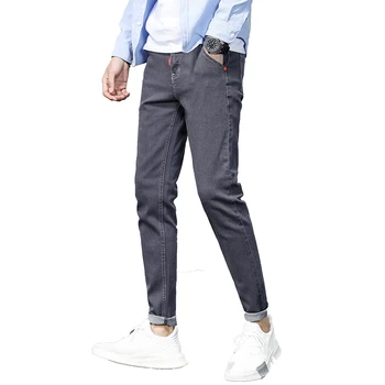 Naujas mados kelnės vyrams liesas džinsus Vyrams streetwear kankina džinsai vyras Įrengtos Dugnų užtrauktukas hip-hop ' as homme džinsų denimH602
