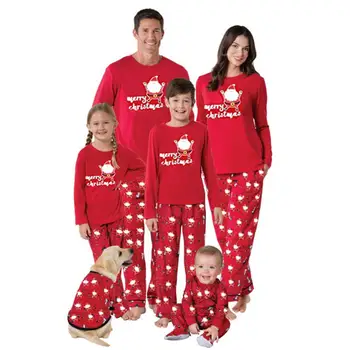 Naujas Atvykimo Šeimos Atitikimo Komplektus Atsitiktinis Tėvų-Vaikų Kalėdų Vyrai Moterys 2vnt Drabužius Raidėmis Spausdinimo Pižama Kelnės Viršūnės