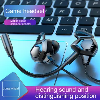 Universalus In-ear Žaidimų Laidinio Ausinės E-sporto Karaoke Ausų su Mikrofonu