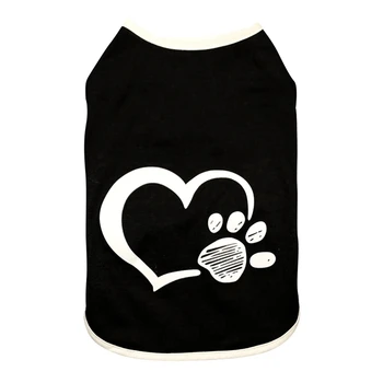 Mielas Šuo, Katė Drabužius Kvėpuojantis Vest Šunų Kačių Meilė Širdies Ir Letena Modelis T-shirt Paltai Smulkaus ir Vidutinio Šuniuką Šunys, Katės