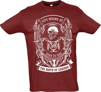 Garsaus Prekės Ženklo Aukštos Kokybės Totenkopf Skul Dviratininkas T-Shirt 50 Geburtstag 68 1968 50 Jahre Penkiasdešimt Gimtadienio Mcnovelty T-Shirt