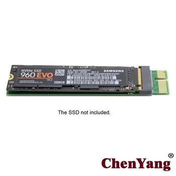 Chenyang PCI-E 3.0 1x x1 Vertikalios NGFF M-key NVME AHCI SSD Adapteris XP941 SM951 PM951 960 EVO SSD