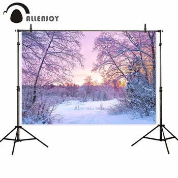 Allenjoy nuotraukų foną sniego arenoje šaldytų miško bokeh halo fotografai, photocall backdrops dekoro žiemos photobooth studija