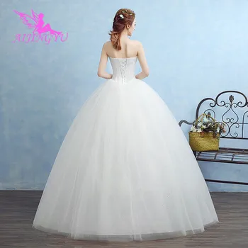 AIJINGYU 2021 nuotakos Pritaikyti naujiems karšto pardavimo pigūs kamuolys suknelė nėriniai atgal oficialų nuotakos suknelės, vestuvių suknelė WK332