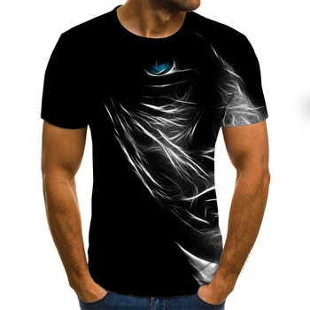 Juokinga 3D Žaibo marškinėliai Vyrams, Moterims Vasaros Mados Trumpas rankovės Harajuku Streatwear Geometrinis Psichodelinio 3D Atspausdintas Marškinėlius