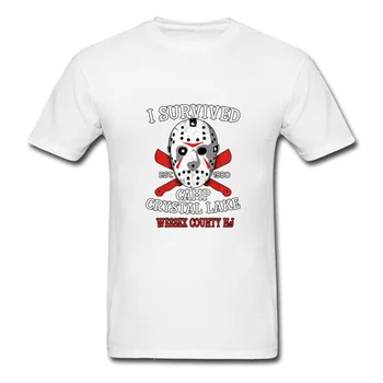 Crystal Lake Maitintojo Žudikas Jason Voorhees T Shirts 13, penktadienis Jason Siaubo 13 Mada Marškinėliai trumpomis Rankovėmis Vyrams, drabužiai