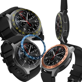 Nerūdijančio Plieno smartwatch Dangtelis Skirtas Samsung Galaxy Žiūrėti 46MM įrankių s3 pasienio Rinkimo Bezel Žiedas Klijais Padengti Anti Nulio