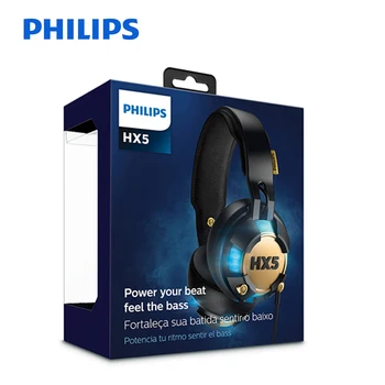 Naujas Philips SHX50 Profesionalių ausinių su USB Kištukas, Mėlyna LED Šviesos Spindi Kalėdų dovana kompiuterinio Žaidimo laisvų Rankų įranga
