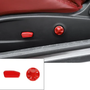 Dodge Challenger-2019 Sėdynės Reguliavimo Mygtuką Perjungti Padengti Apdaila Dekoratyvinis Rėmelis Automobilių Reikmenys,Raudona