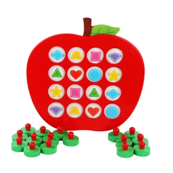 Vaikai Mediniai Apple Atminties Žaidimas Ankstyvojo Ugdymo 3D Dėlionę Šeimos Atsitiktinis Žaidimai Dėlionės