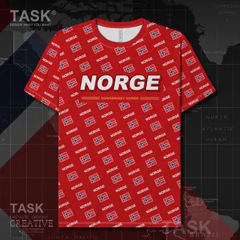 Norvegija Norvegija, NEI Quick Dry marškinėliai Fitneso marškinėliai topai prekinių ženklų Sportinę aprangą, sporto salė trumpomis Rankovėmis t-shirt tracksuit drabužius vasarą