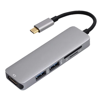USB C HUB C Tipo HDMI Multiport Adapter Kortelių Skaitytuvą, Skirtą 