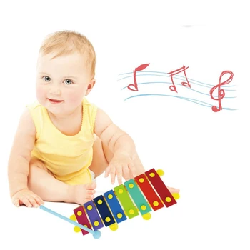 8-Pastaba Kūdikių Ankstyvojo Muzikos Instrumentą Rankomis Trankyti Fortepijonas Spalvotų Xylophon Kurti muzikos Žaislo Gyvenimą Vaikų Ugdymas Dovana