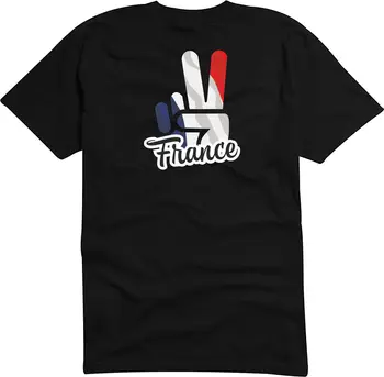 Naujausias 2019 Marškinėliai Vyrams, O Kaklo Medvilnės Marškinėliai Vyrams - Jdm / Die Cut - Vėliavos - Prancūzija - Pergalės T-shirts Užsakymą