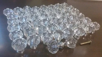 10vnt 27mm skaidraus Akrilo Kristalų Rankenėlę Stalčių Spintelė Spintos Durų Rankenos karūnos forma stalčių rankenos
