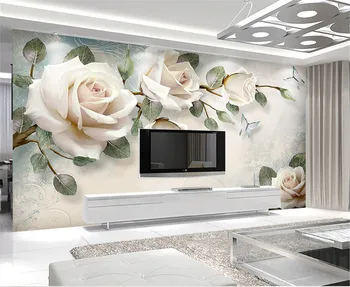 Custom 3D Tapetai Europos trimatis Gėlių Tapetai, Gyvenamasis Kambarys Sofos, Miegamojo Lovos Freskos Paprasta Atmosfera
