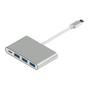 USB 3.1 USB-C Tipo c Daugkartinė 3 Uostų USB3.0 Centru Su PD Galios Mokestį Už Macbook & Chromebook