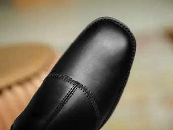 Lenkisen trumpi batai mikropluošto aukštos kokybės klasikinių spalvų kvadratinės pėdos storio med kulno užtrauktukas laisvalaikio kasdien dėvėti batai L51