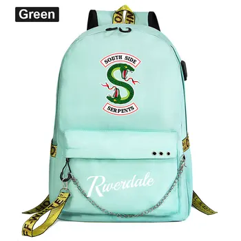 Naujas TV Serialas Riverdale Spaudinių Berniukams, Mergaitėms, Vaikams, Mokyklos maišą Moterų USB Grandinės Kuprinė Drobė Vyrų Bagpack Packsack Bookbag