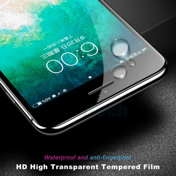 6D Pilnas draudimas Screen Protector, Stiklo iPhone XS MAX XR X Grūdintas Stiklas Ant iPhone 6 6s 7 8 Plius Apsauginės Plėvelės Stiklo