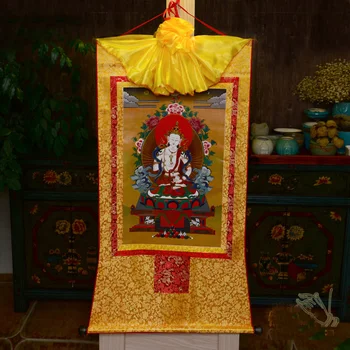 3PCS Didmeninė Budistų reikmenys --85CM Didelio NAMO apsaugos Thang-ga Thangka Vajra Sattva Vajrasattva Buda, Budizmo meno