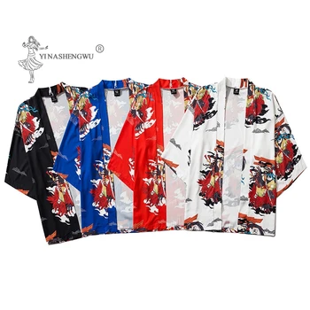 Kimono Kailis Kostiumų 12 Stilių T-shirt Vyrai Harajuku Moterų Viršūnių Liemenėlė Haori Megztinis Marškinėliai Yukata Paltai Striukės Spausdinti Japonija Vyras
