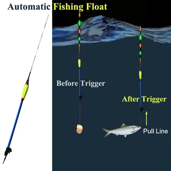 Smart Žvejybos Plaukti Kablys Sukelti Sugauti Žuvų Automatical Elektroninių Naktį Žvejybos Plūduro LED Žudikas Protingas Žuvų Gaudyklė