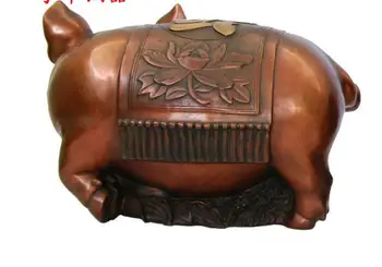Kinija Bronzos, Vario Laimingas Zodiako Metų Turto Ir Pinigų Kiaulių Kiaulių Gyvūnų Statula