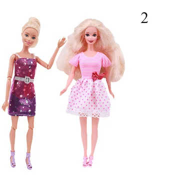 2021 Naujas Gražus Sijonas, 2 Komplektai Atsitiktinis Kasdien Dėvėti Suknelė Lėlės Drabužius Barbies Accesstories ,Vaikai 