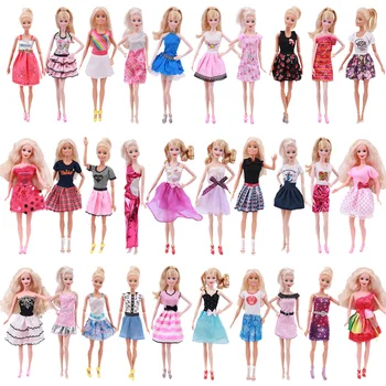 2021 Naujas Gražus Sijonas, 2 Komplektai Atsitiktinis Kasdien Dėvėti Suknelė Lėlės Drabužius Barbies Accesstories ,Vaikai 